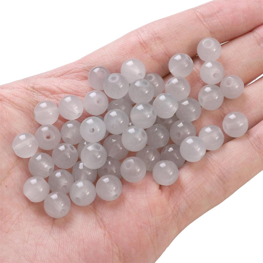 50-135 szt. Kryształowych szklanych koralików, galaretkowych, jednolitych kolorowych, imitujących kamień jadeitu, luźne koraliki dystansowe do wyrobu biżuterii
