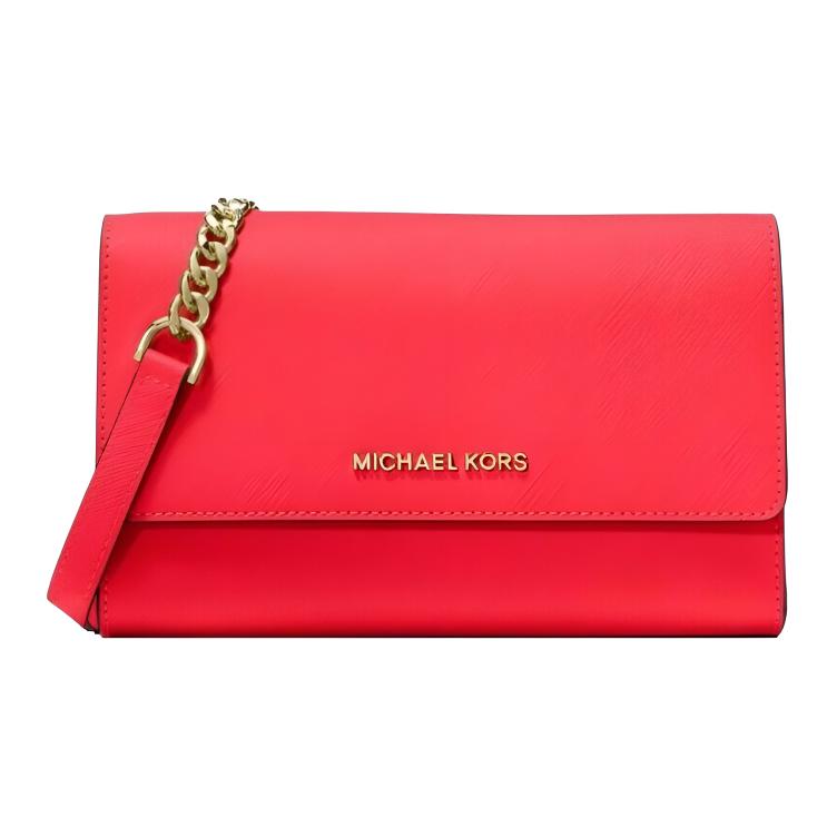 

New MICHAEL KORS Jet Set Travel Polyester Envelope Bag, Shoulder Bag, Crossbody Bag Women s Red 35S9GTVC3L-CORAL-REEF 21.1*4.6*13.0CM