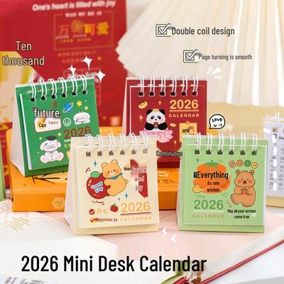 2026 Kreativer Cartoon Inspirierender Tischkalender und Memo-Planer