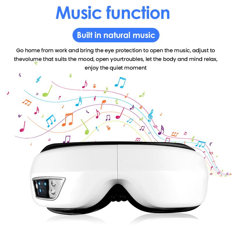 6D Smart Vibration Eye Massager Eye Care Instrument Bluetooth Music Sleep Mask Eye Relax Fatigue Health Care