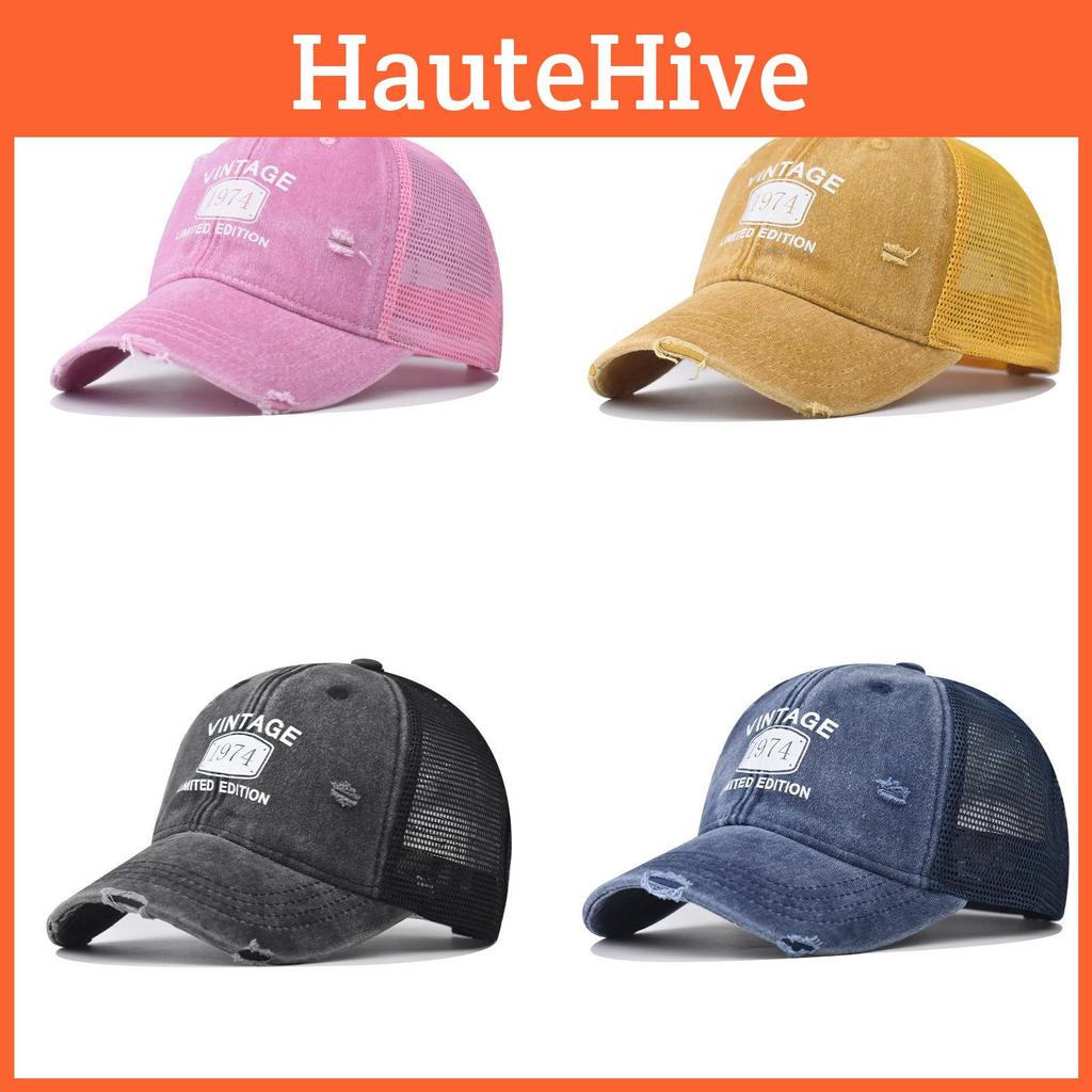 Baseball Cotton Cap Embroidered Geometric Features Summer Outdoor Activities