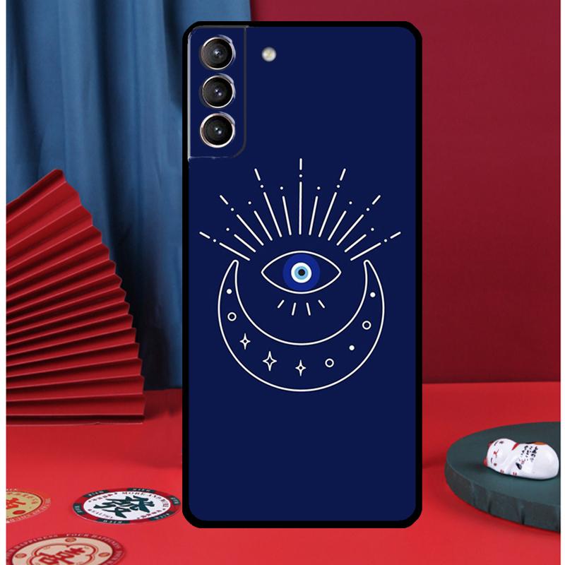 Blue Evil Eye Phone Case For Samsung Galaxy S24 Ultra S9 S10 S20 S21 S22 Plus S23 FE S25 Ultra Back Cover