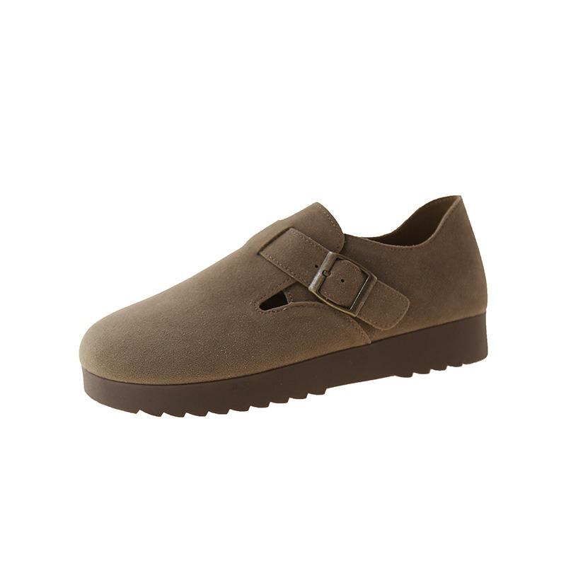 Leather All-inclusive Children's Spring and Summer New Soft-soled One-pedal Lazy Single Shoes Doudou