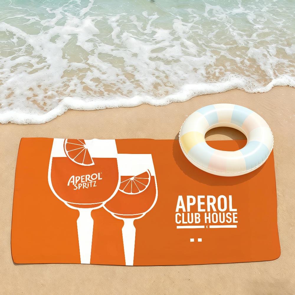 Fashion print A-Aperols Spritz Towel Drying Bath Towel Applicable To Light Swimming Camping Yoga Beach Out
