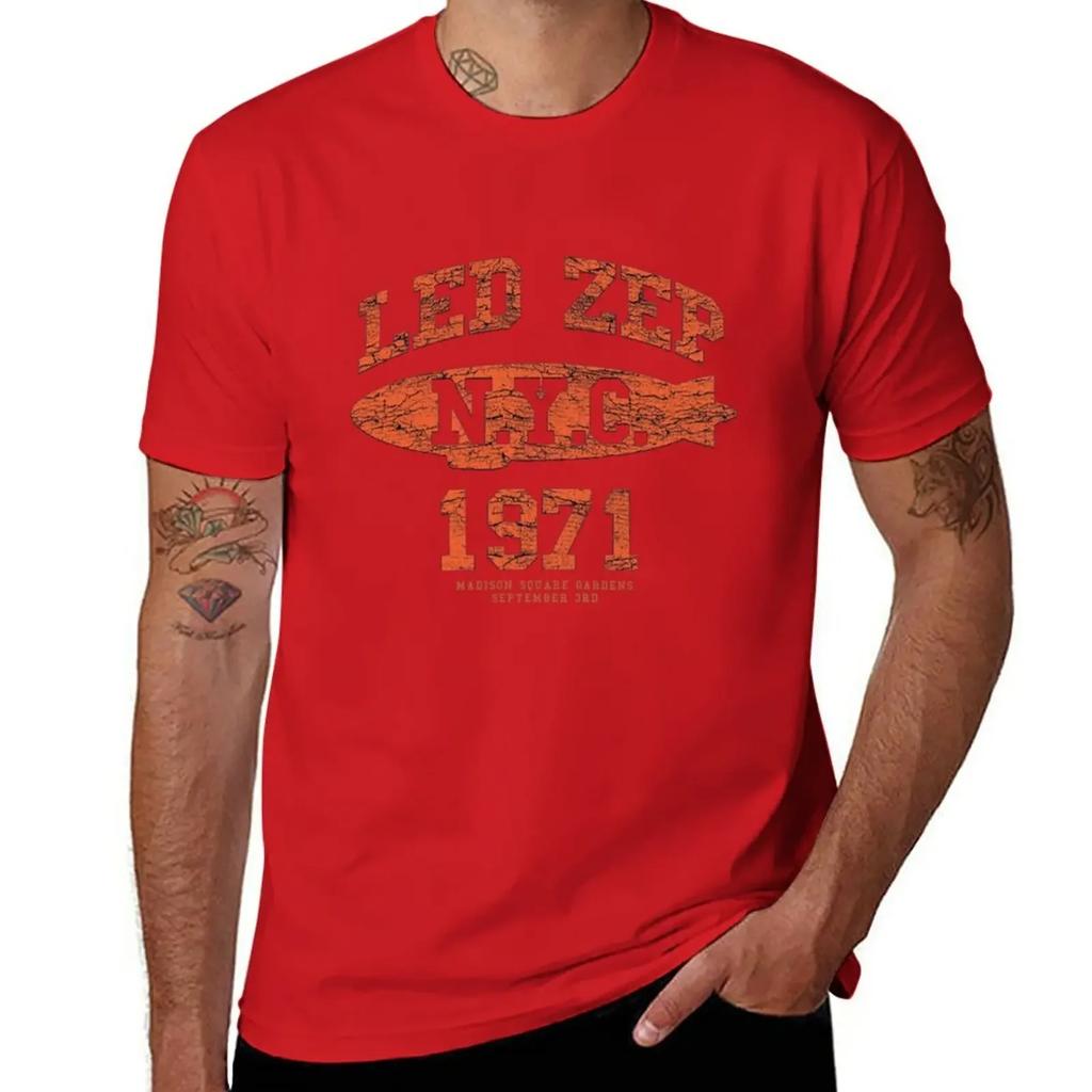 Rare vintage Led Zep NYC 1971 concert T-Shirt summer tops plus sizes mens t shirt graphic