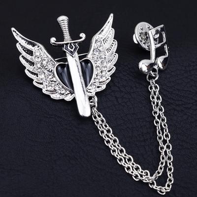 Angel Brooch Chain Accessories Men'S Women'S Suit Suit Shirt Temperament Collar Pin Collar Buckle Brooch Pin Accessories