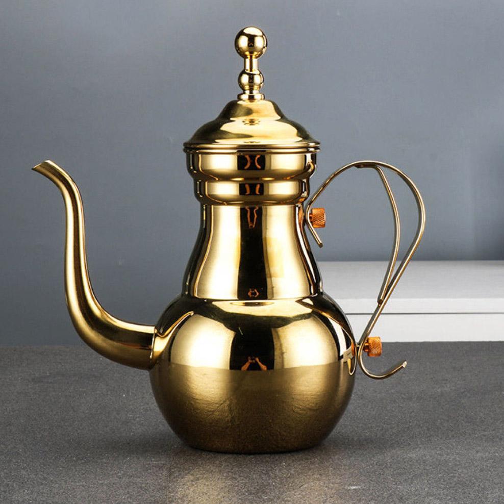 1.5L, Stainless Steel Teapot, Restaurant Tea Kettle with Tea Strainer, Long Spout Pot for Tea Brewing In Mug, Home Tea Infuser
