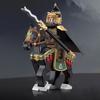 Courage Of The Three Kingdoms Soldiers Zhang Fei with War Horse Weapon Brick Mini Action Figure Building Blocks Kids Toy  Gifts