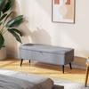 Bench, Storage Bench, Upholstered Bench, Linen Look, up to 150kg, 101x38.5x44.5 cm, Grey