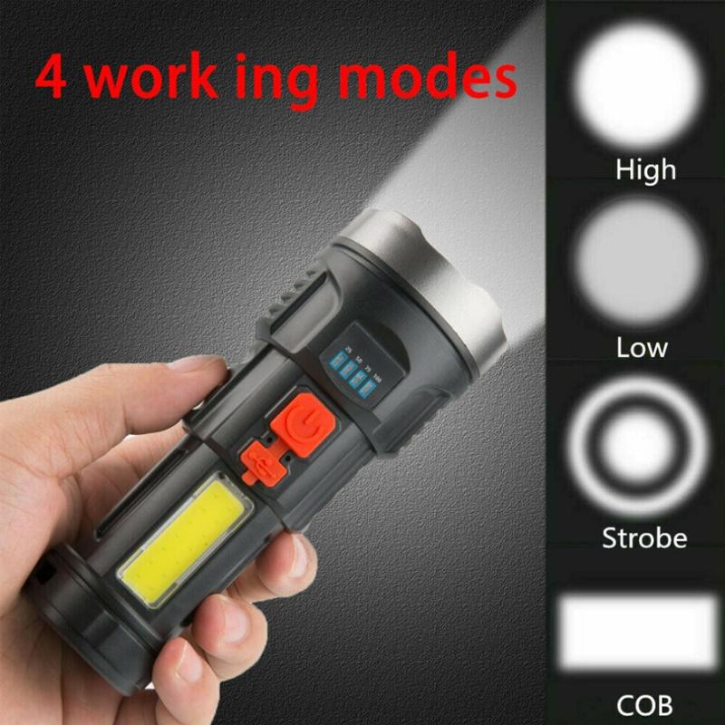 Torch Bright Super Led Flashlight Usb Rechargeable Tactical Light Portable