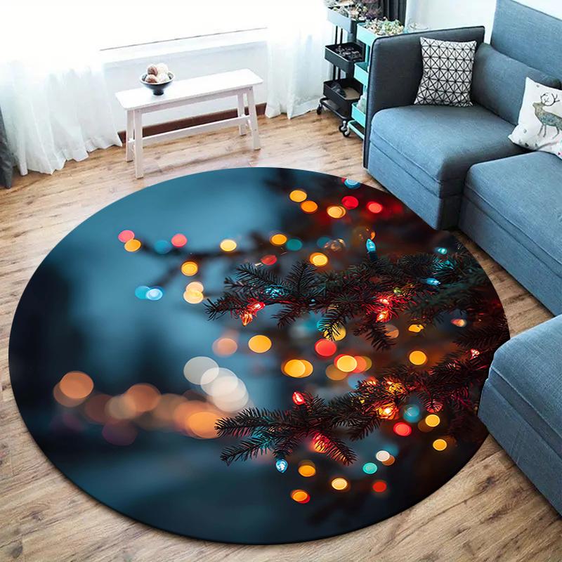 Beautiful Scenery Round Area Rug,Carpet Rug for Living Room Bedroom Sofa Playroom Decor,Non-slip Floor Mat