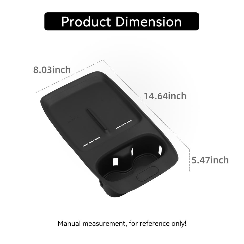 For Xpeng P7+ Anti-Slip Pad With Cup Holder Car Silicone Wireless Phone Anti Dirt Mat Interior Accessories Black