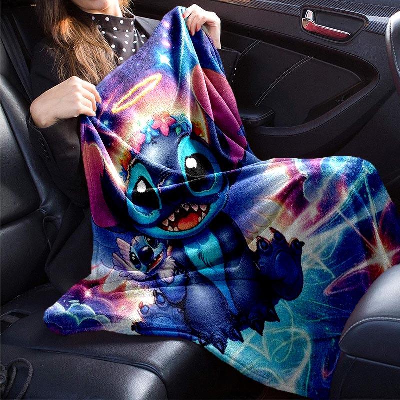 1pc Stitch Printing Blanket Soft, All Season Throw for Office Blanket, Personalized Gift with Adorable Cartoon Design