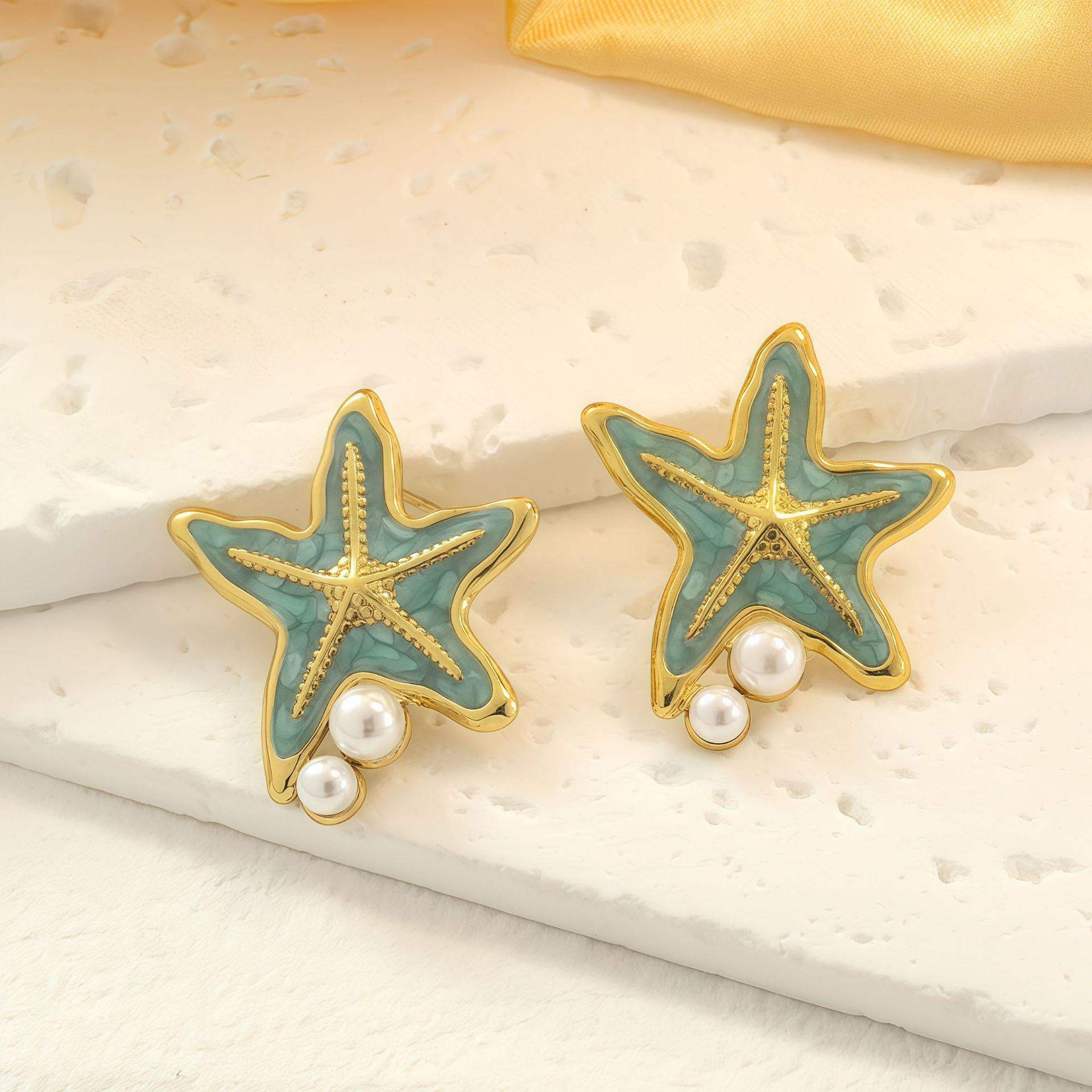 

Starfish Beach Style Retro Women s Earrings