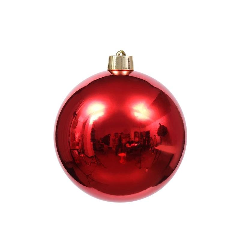 Red Christmas Balls 3-10cm: Electroplated Plastic Tree Ornaments for Festive Atmosphere