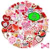56 Valentine'S Day Themed Red Cute Cartoon Graffiti Stickers Festive Atmosphere Decorative Waterproof Stickers