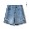Trendy High-Waist A-Line Denim Shorts for Women - Summer 2025 Thin Style