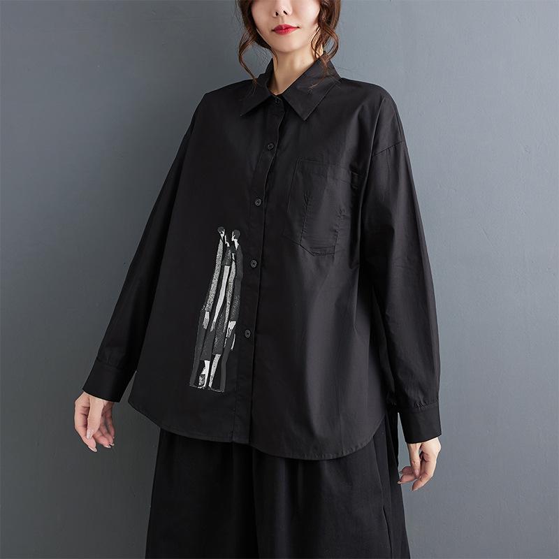 DIMANAF 2024 Plus Size New Spring.Style Blouse Vintage Retro Design Short Sleeve Casual Shirt Women Loose Shirt Geometric Print Half Sleeves Shirt