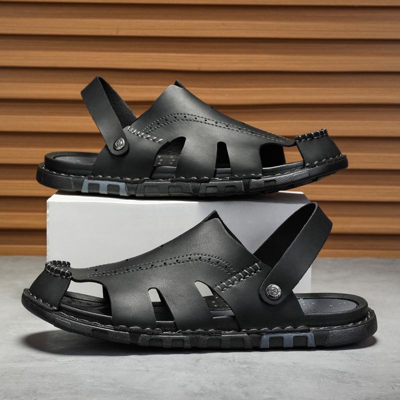 Fashion CYYTL Mens Summer Slippers Casual Shoes Beach Sandals Outdoor Slides Leather Walking Comfort Luxury Designer Lightweight Fashion
