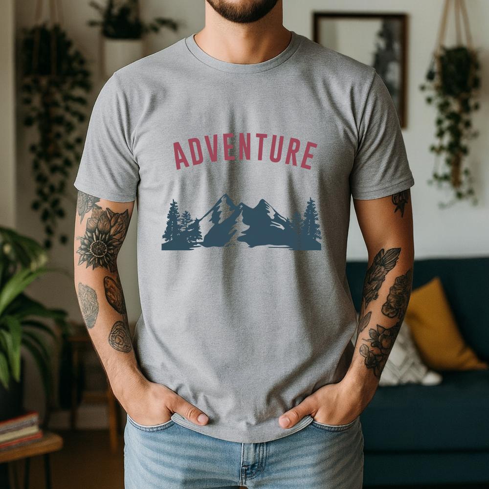 New Summer Unisexs 100 Pure Cotton TShirt Adventure Wanderlust Outdoor Camping Vintage Style Casual Breathable Short Sleeve