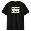 Maglietta in Cotone Vintage Direzione Clown a Sinistra Buffoni a Destra per Abbigliamento Unisex Estate 2026 Maglietta Magliette Novità