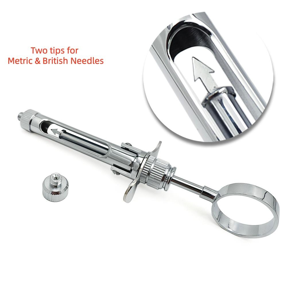 1 piece Bendable Dental Intraligamental Syringe Stainless Steel  Cavity Injection Tool with Two tips 1 piece