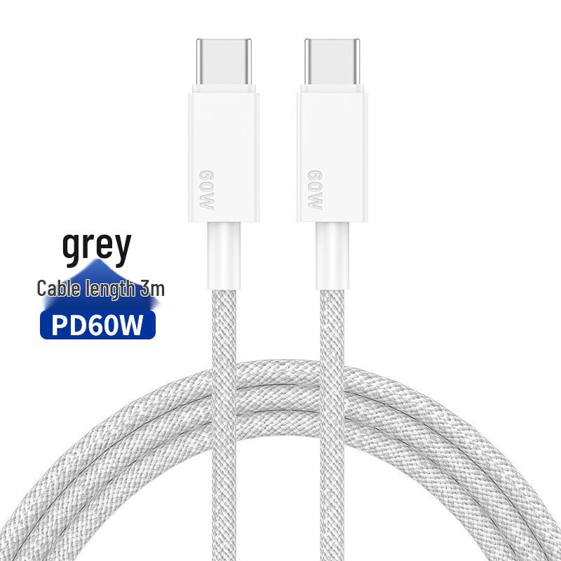 Dual-Head 60W Type-C PD Fast Charging Cable for Apple iPhone 15