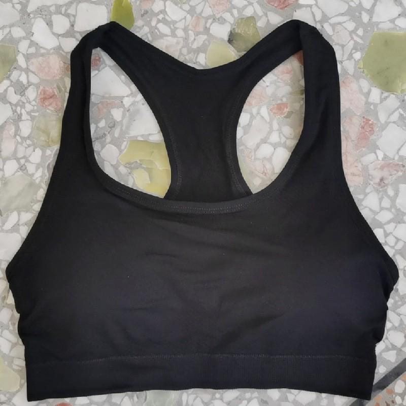 Women's Quick-Dry Polka Dot Sports Bra with Chest Pads, Shockproof, Moisture-Wicking Fitness Top