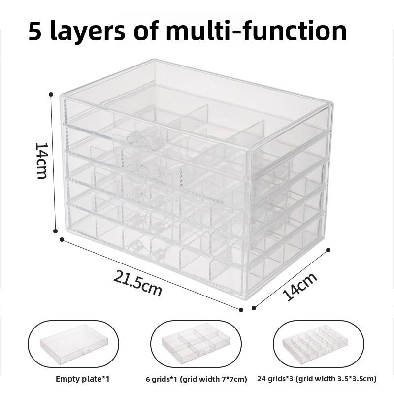 Jewelry Storage Box Multi-layer Large-capacity Dust-proof Household Jewelry Box Anti-oxidation Stud Earrings Earrings Box