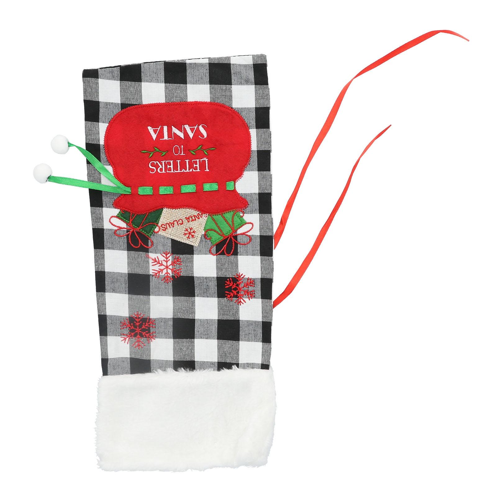 Grid Design Wine Bottle Cover Wine Bottle Sweater Bag for Home Christmas Party Home Bar