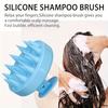 Silicone Hair Brush Scalp Massager, Long Hard Bristles for Long Curly Dense Hair, Head Cleaner Exfoliating Tool