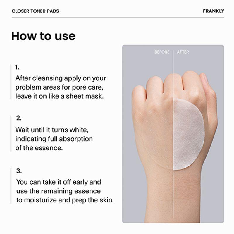 FRANKLY Closer Toner Pads 105ml