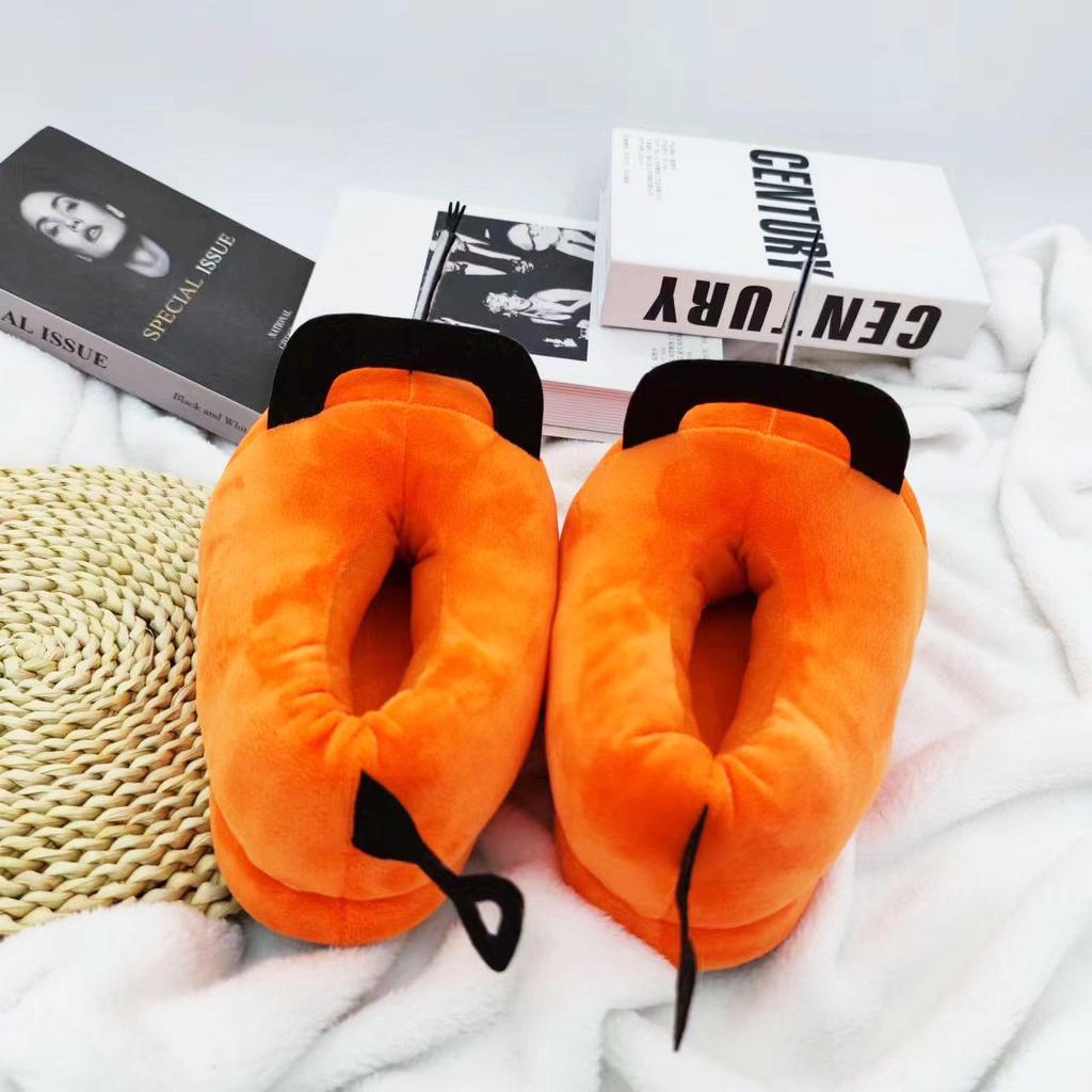 Chainsaw Man Pochita Plush Slippers - Cute Winter Cotton Shoes for Men & Women