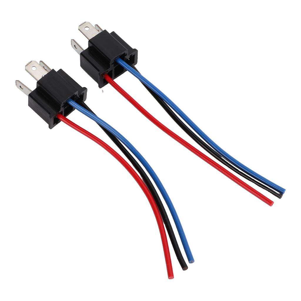2Pcs H4 Male Socket Connection Line Cable Headlight Socket Headlight Connector Wiring Harness