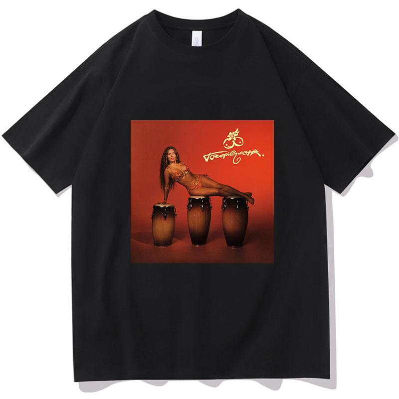 2025 Womens Casual Style Printed Pattern Short Sleeved KAROL G Tropicoqueta Tshirts For Spring And Summer Seasons Aesthetic Cl