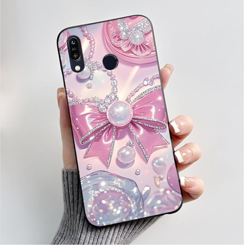 For Asus Zenfone Max (M1) ZB555KL Max Pro (M1) ZB601KL ZB602K Case Soft Silicone Black Cover Cute Flower Cartoon Phone Casing