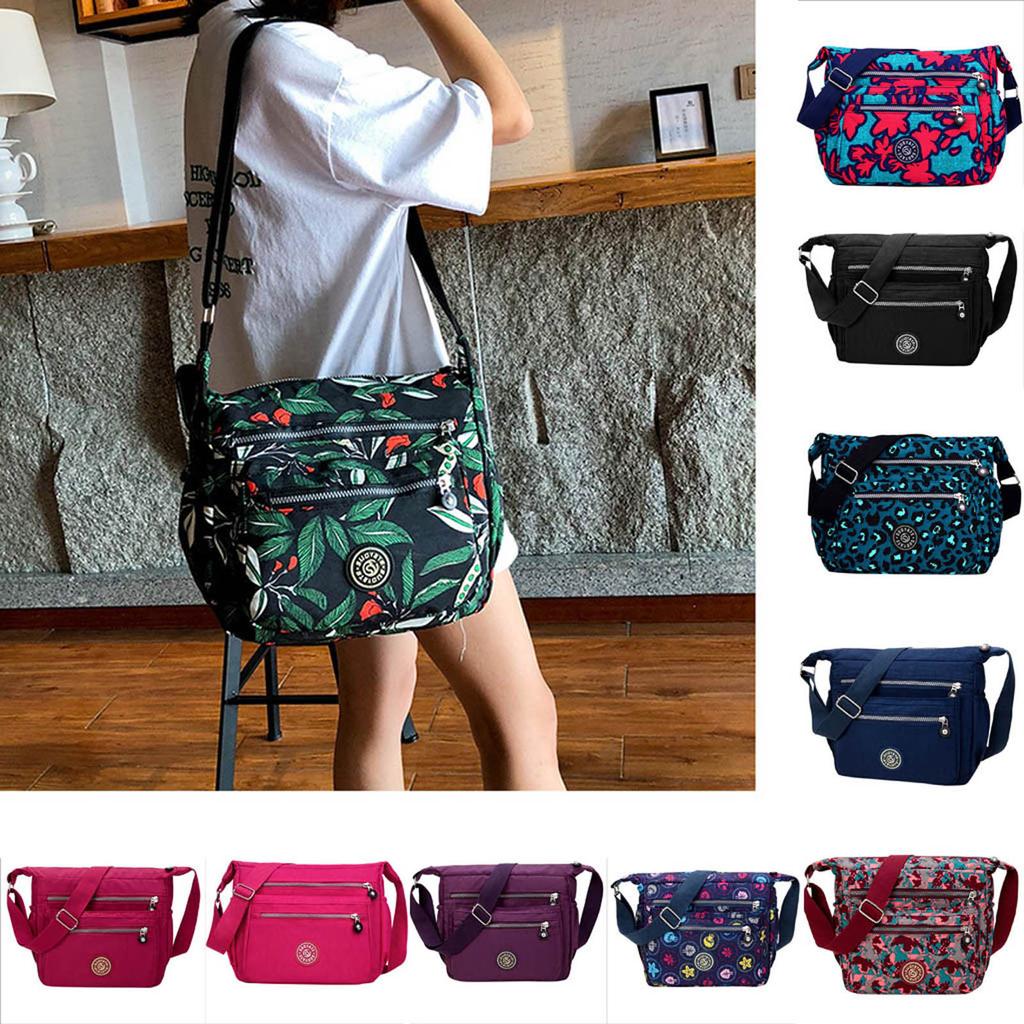 Nová kabelka s potiskem látková taška Messenger Bag Módní nylonová voděodolná taška přes rameno