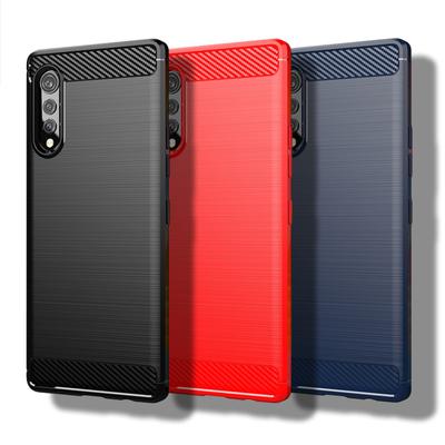 For LG Velvet Case For LG Velvet Cover 6.8 Inch Carbon Fiber Shockproof Silicone Bumper For LG Velvet Fundas