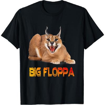 Big Floppa Meme Cute Caracal Cat T-Shirt