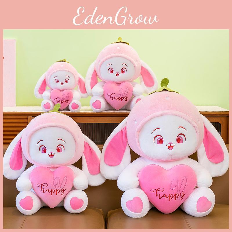 Strawberry Cuddly Rabbit Plush Toy Cute Cartoon Girl Children Holiday Gift Doll