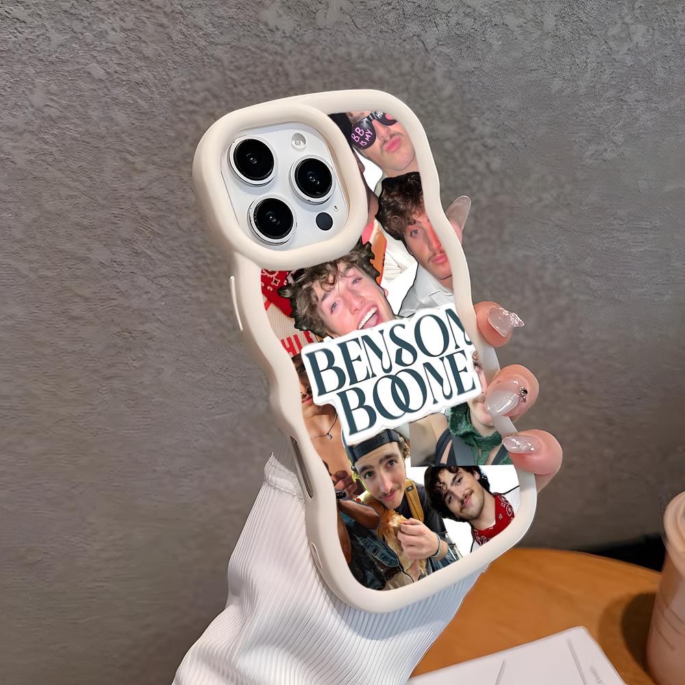 

Benson Boone Wavy Edge TPU Mobile Phone Case for iPhone 17 16 15 14 13 12 11 Air Pro Max Plus Colorful Cover iPhone 14