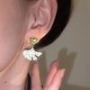 Elegant S925 Silver Ginkgo Leaf Stud Earrings for Women - Stylish & Fashionable