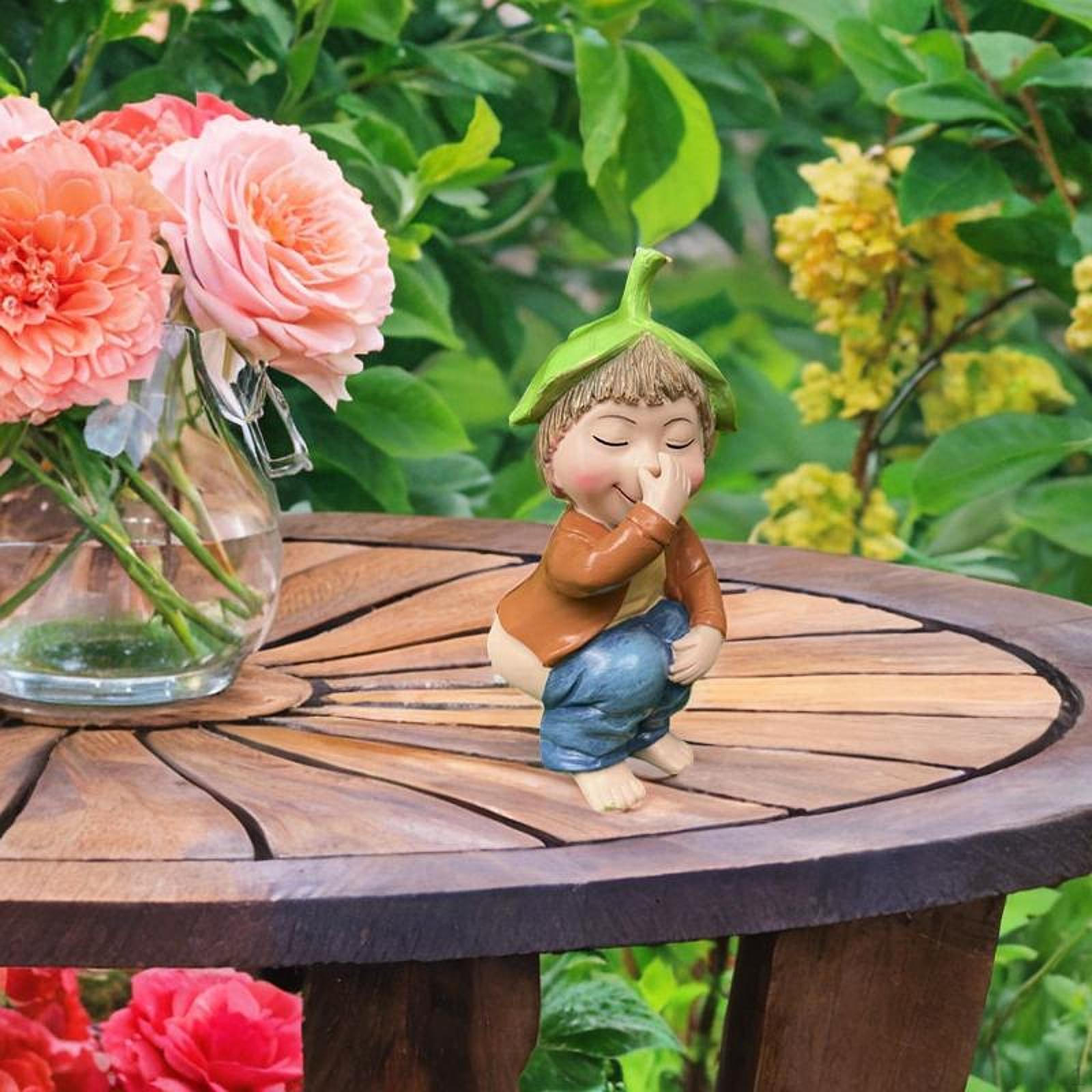 

Plant Pot Statue Decorative Sculpture Flower Accessories Resin Craft Collectible Lawn