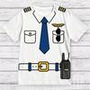 Magliette Grafiche Divertenti Uniforme da Pilota per Uomo Moda Estiva Manica Corta Magliette Stampate 3D Magliette Casual Oversize Girocollo