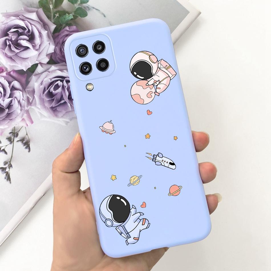 Custodia per Telefono Samsung Galaxy M22 Samsung M22 F22 SM-M225F E225F Gatto Carino Cartone Animato Colore Caramella Silicone Morbido Copertura Posteriore