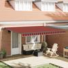 Retractable Awning Orange and Brown 450 X 350 Cm
