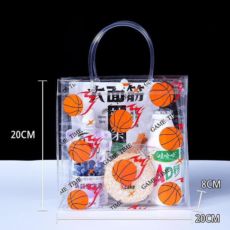 Custom Print PVC Transparent Tote Bag for Weddings and Gifts
