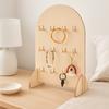 Wooden Jewelry Storage Rack Arch Ring Holder Multifunctional Earring Display Rack  Trade Show