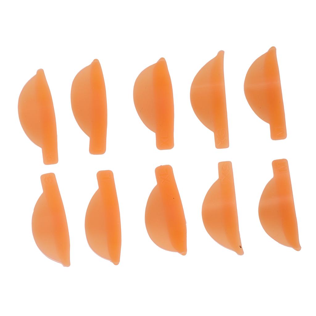 5 Pairs Lash Perm Pads Reusable Soft Orange Silicone Eyealsh Perm Rods for Beauty Makeup