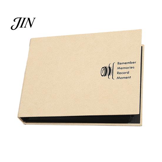 Commemorative Photo Album Scrapbook, Horizontal Loose-Leaf with Waterproof Thickened Film Pages, Flat-Lay Design Refillable Coil Binding for